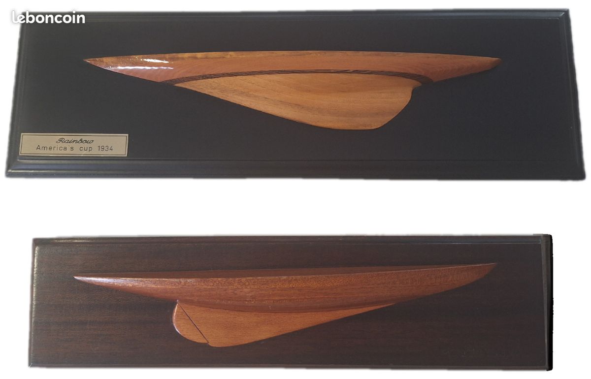 Tableau demi coques bateaux bois (image 1)