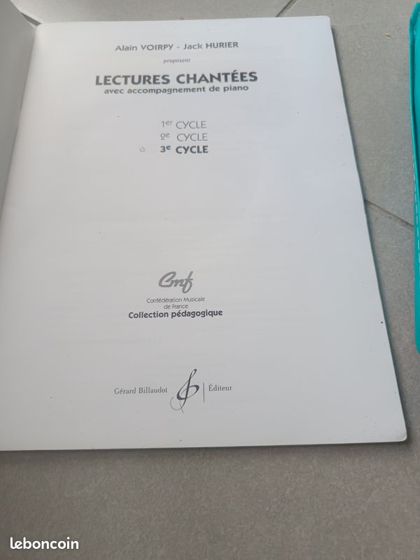 Lectures chantées avec accompagnement piano cd inclus (image 3)
