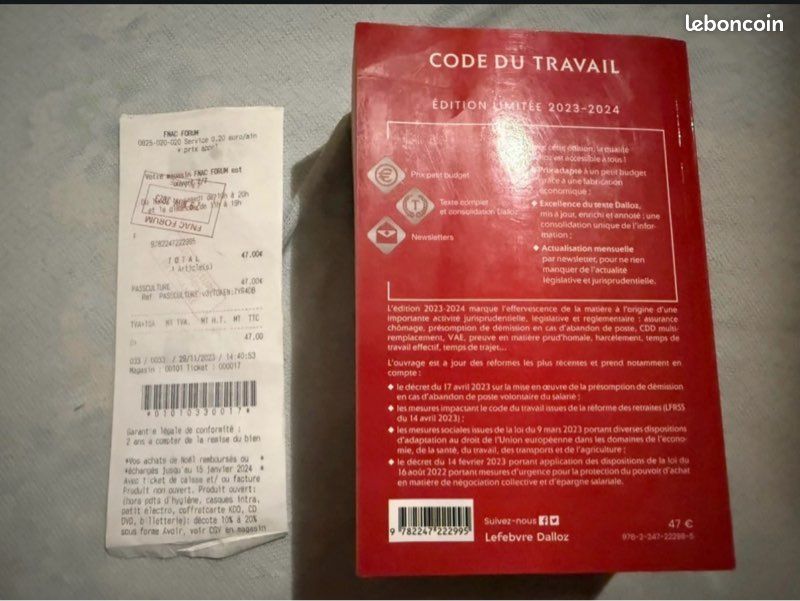 Livre Code du travail - Lefebvre Dalloz (image 2)