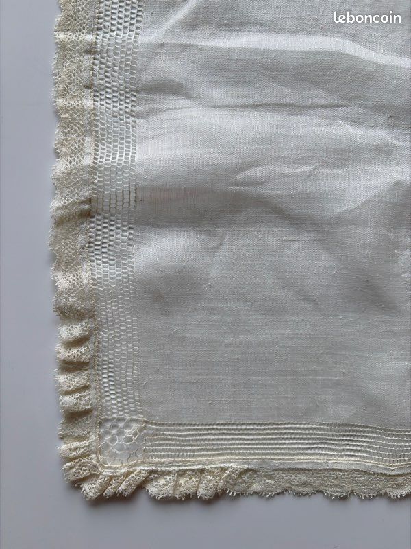 Ancien mouchoir pochette monogrammes SM - Le Grenier de Lisette Ancien mouchoir pochette monogrammes SM - Le Grenier de Lisette