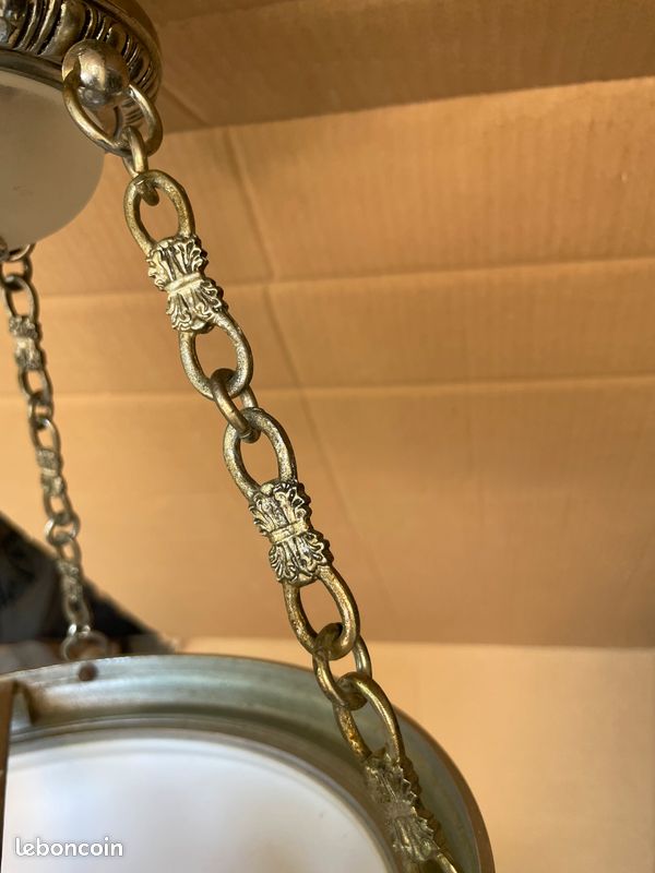 Lustre vintage métal argenté (image 7)