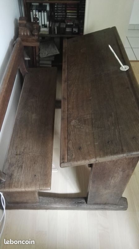 Bureau écolier en chêne ancien (image 4)