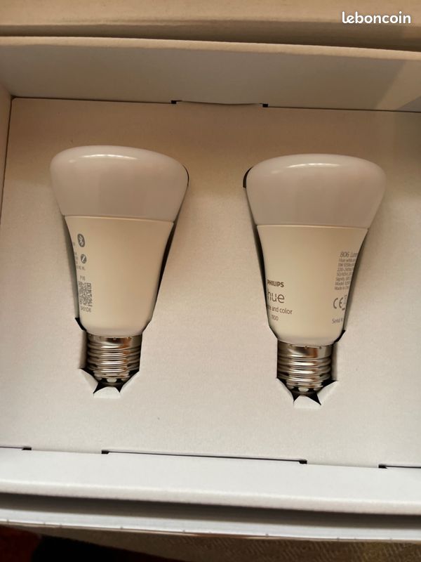 Philips Hue White & Color Ambiance GU10 - Pack de 3 Ampoules Connectées GU10 4.3W , Bluetooth, Contrôle Vocal avec Alexa, Google Assistant et Apple Homekit,16 millions de Couleurs,LuminositéRéglable (image 3)