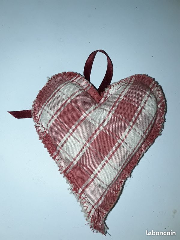 1 coeur en tissu à suspendre(hj) (image 1)