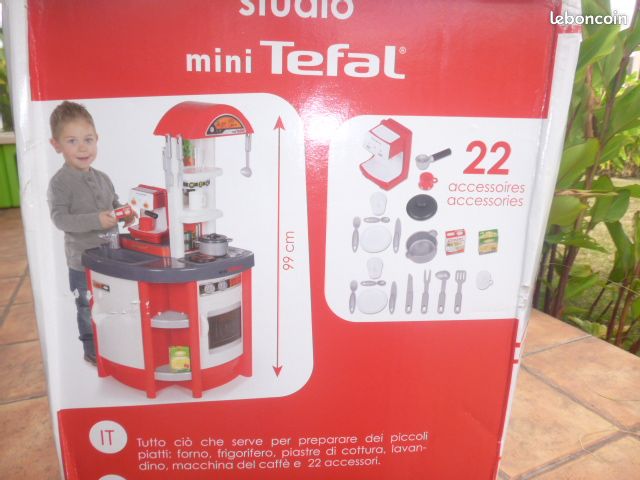 CUISINE « MINI TEFAL STUDIO » SONORE DE SMOBY 22 ACCESSOIRES AVEC CAFETIERE carton scellé (image 6)