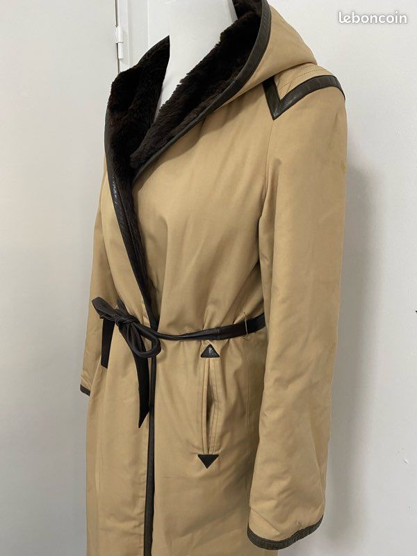 Trench camel intérieur fourrure 38-40 élégant (image 4)