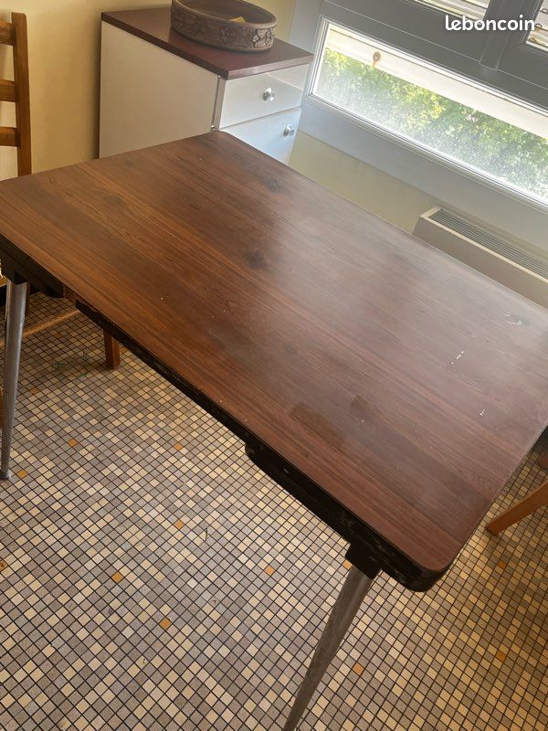 Table de cuisine vintage en formica (image 1)