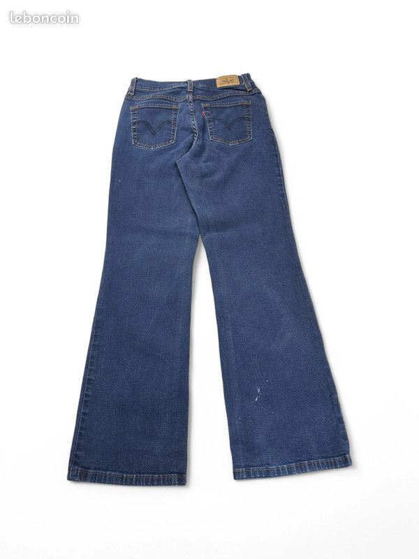 Jean Femme Old Navy Bootcut Coupe Slim - Taille 2S, Délavé Foncé Et Usé, Avec Effet Stretch, En Très Bon état