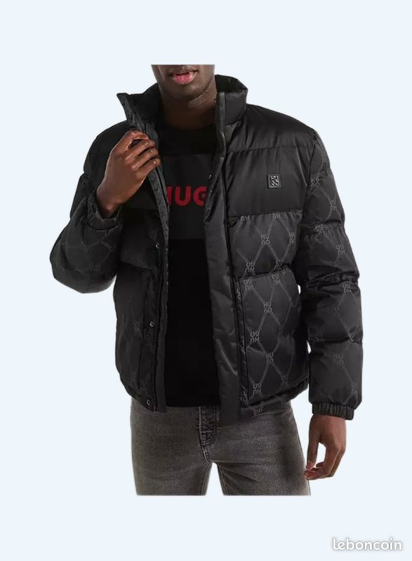Veste Homme Hugo Boss Green Jovel Taille XL Noir - Doudoune Matelassée, Occasion Très Bon état
