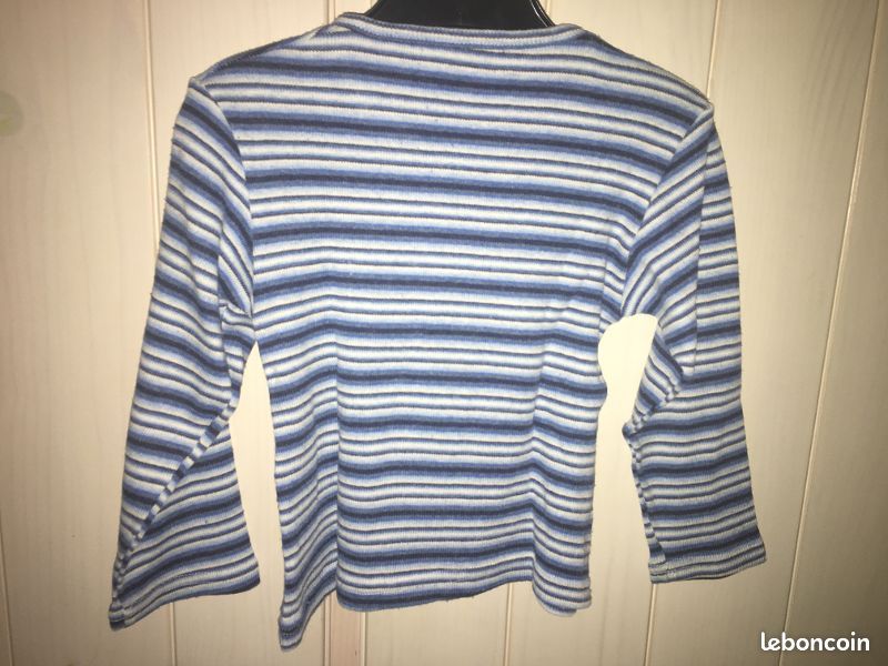 T-shirt fille style marinière (image 2)