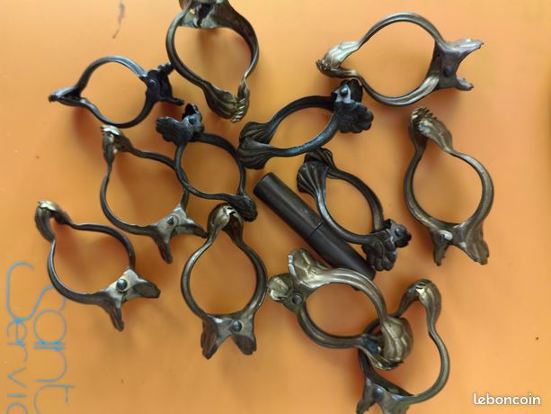 10 ANCIENS ANNEAUX En Bronze Pour Rideaux 10 Old Bronze Rings For Curtains EUR 120,00 - PicClick FR