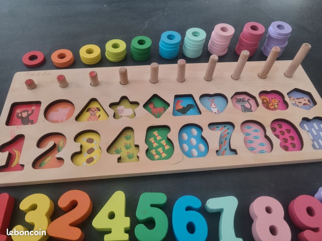 CRAZE Jouets en bois cent conseil Montessori 1-100 numéros consécutifs