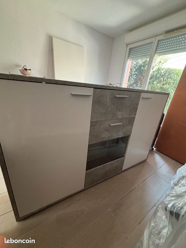 Buffet moderne gris blanc (image 1)