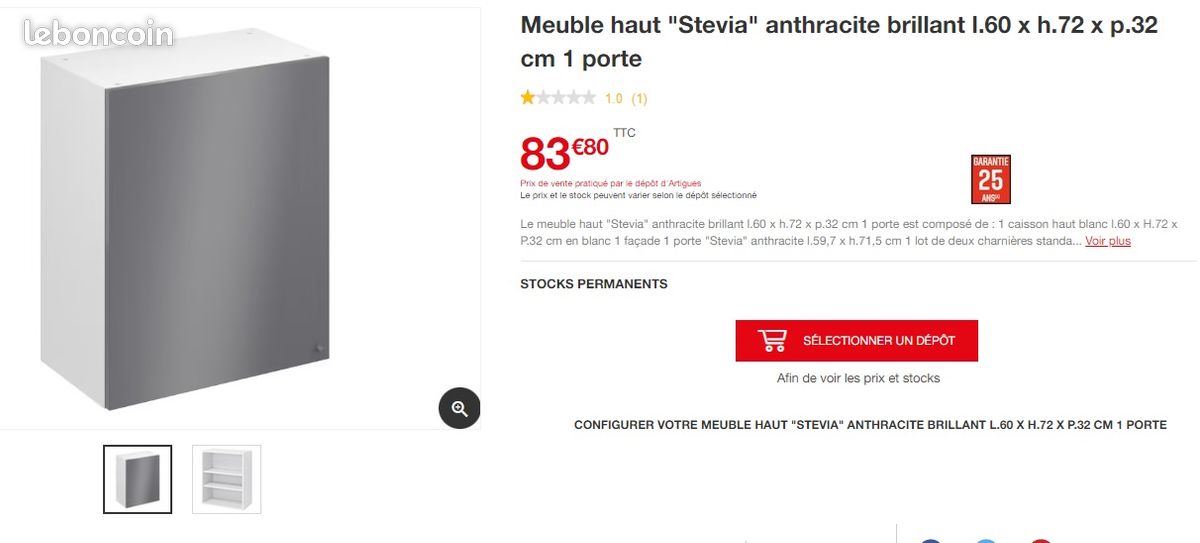 Meubles haut cuisine (image 1)