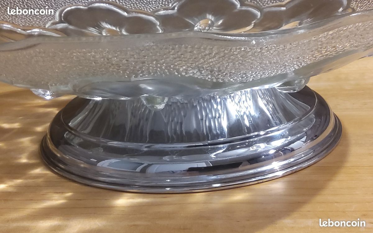Abat-jour Art Déco en verre moulé pressé rose 2 en stock - France