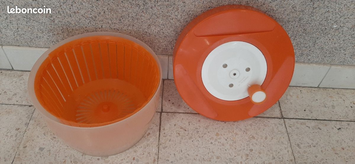 Essoreuse à salade vintage orange (image 1)