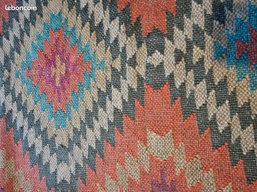 Tapis tressé en laine multicolore 160 x 230 cm - Maison du monde (image 2)