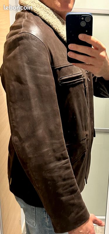 Veste cuir aviateur ARMANI (image 3)