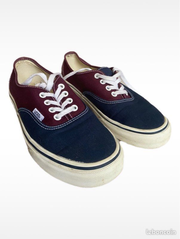 Chaussures Vans bordeaux/bleues (image 1)