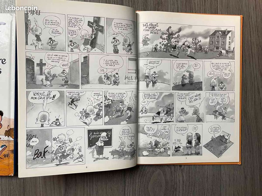 Lot livre bd bande dessinée x2 saga Titeuf Dieu le sexe et les bretelles le  derrière des choses - Livres