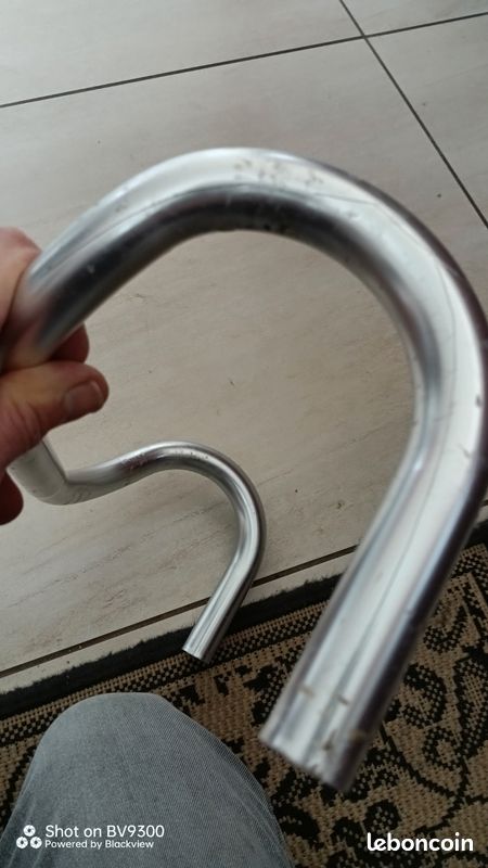 Cintre Guidon Vélo De Course Vintage Aluminium, Largeur 38 Cm, Argenté