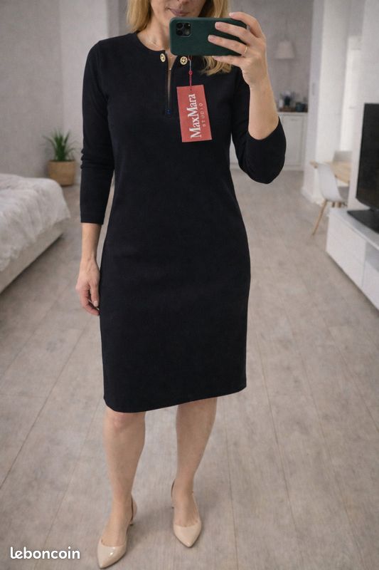 Robe noire doublée dos ouvert T34 Bonobo (2012001