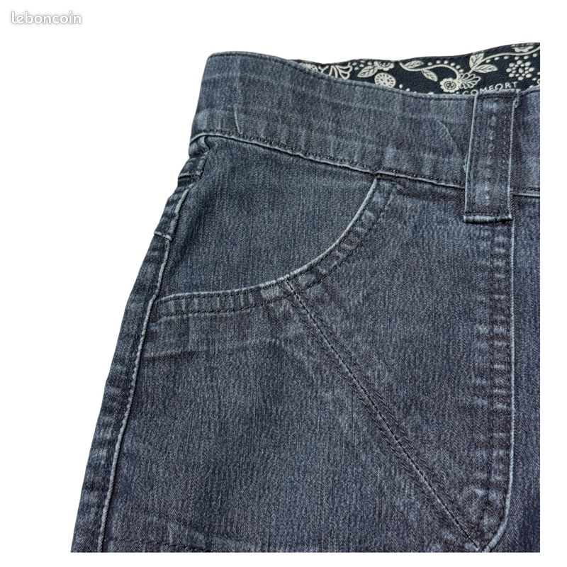 Jeans Femme Lee W36 L28 Bleu Denim Bon état Relaxed Normal Uni Taille haute - Vêtements