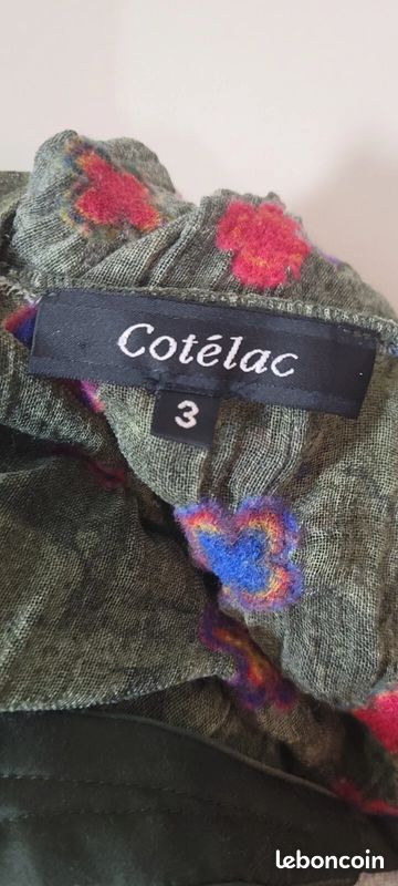 Robe Sans Manches Cotélac - Taille 42 - Kaki - Velours - Occasion Très Bon état