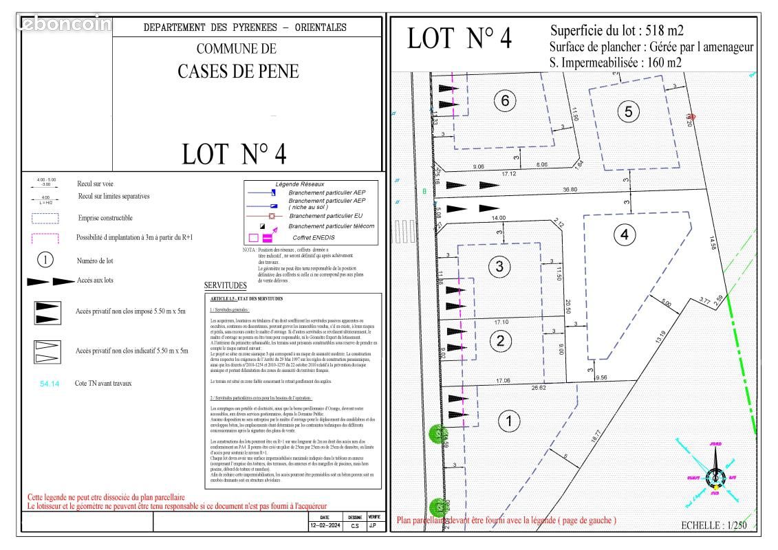Terrain 518 m² Cases De Pene · à Cases-de-Pène · 115 000 €