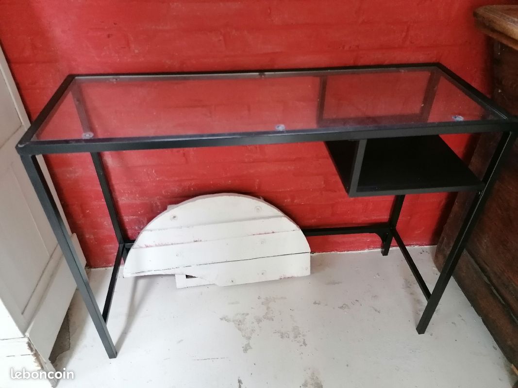 Bureau console verre (image 1)