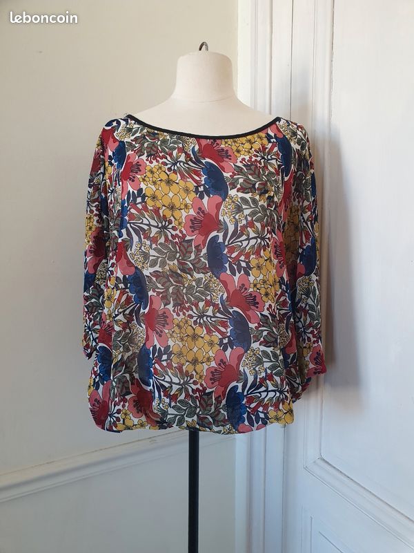 Molly braken blouse fleurie voile 48 leger tunique chemisier (image 1)