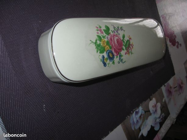 Ancienne Boîte à Brosse à Dents En Faïence Ironstone - Staffordshire - Angleterre
