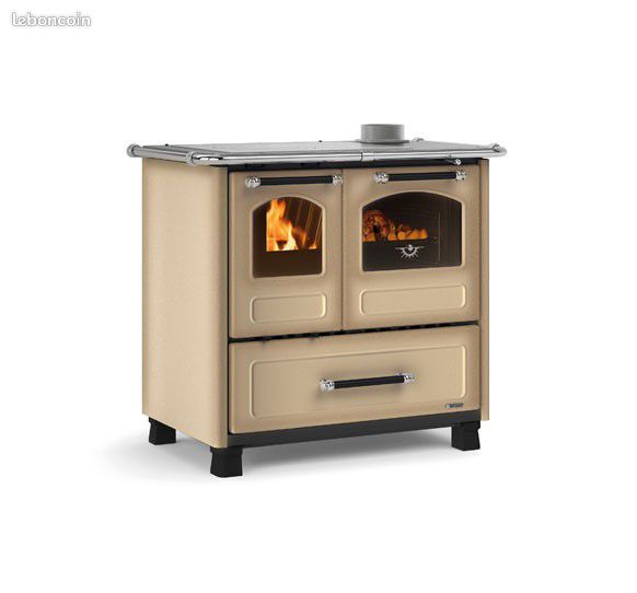 Cuisinière à bois 7.5kW La Nordica Family 4,5 coloris beige Cappuccino (image 1)