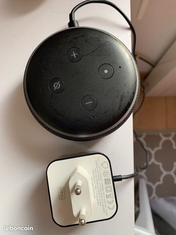 Enceinte Bluetooth Amazon Echo Dot (3ème génération) - Noir/Bleu (image 2)