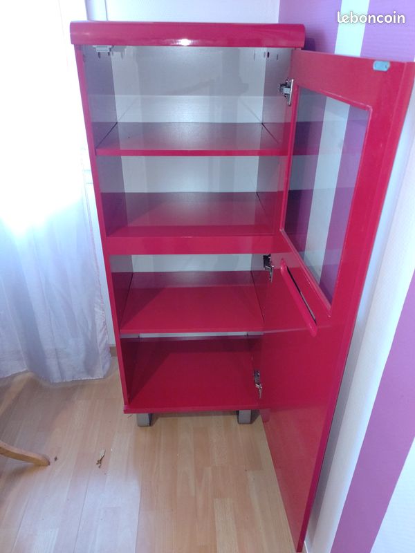 Vitrine laquée Rouge (image 2)