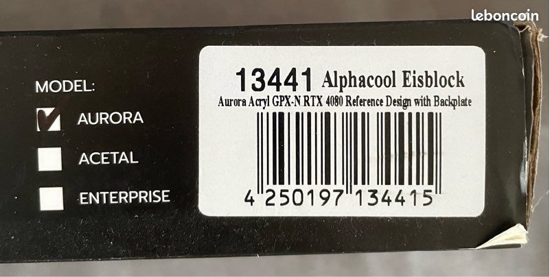 Waterblock Alphacool Eisblock GPX Aurora RTX 4080 + Backplate (image 2)