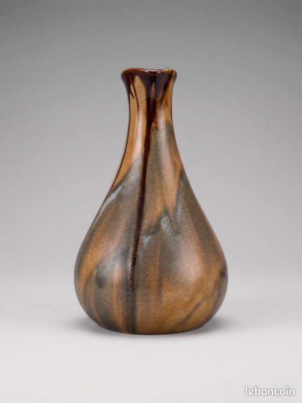 Vase pichet moderniste en céramique émaillée – Faïencerie de Thulin Belgique – modèle 199 – années 30/50 (image 4)