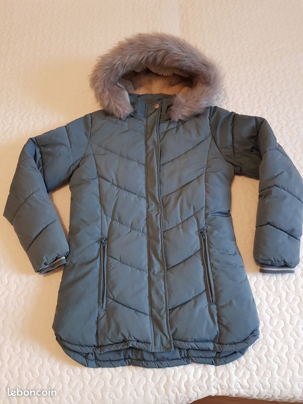Parka fille doudoune Okaidi taille 12 ans bleu grisé Vêtements - Main Image