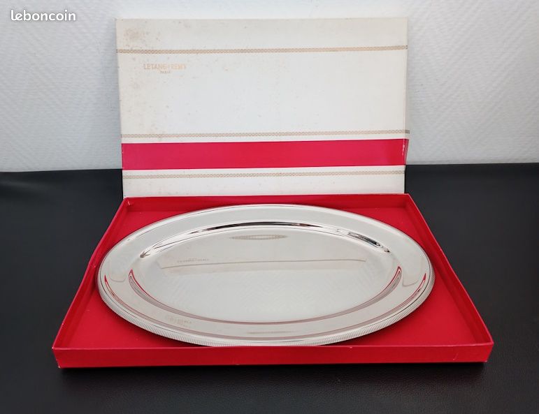 Plat de service Inox LR 18.10 LETANG REMY = Guy DEGRENNE Ovale 46 cm