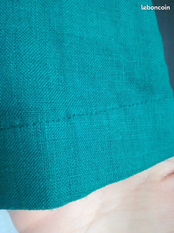 Blouse vert sapin 100% lin (image 6)
