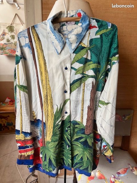 Blouse En Soie Renato Nucci Taille 36 - Multicolore - Occasion Très Bon État