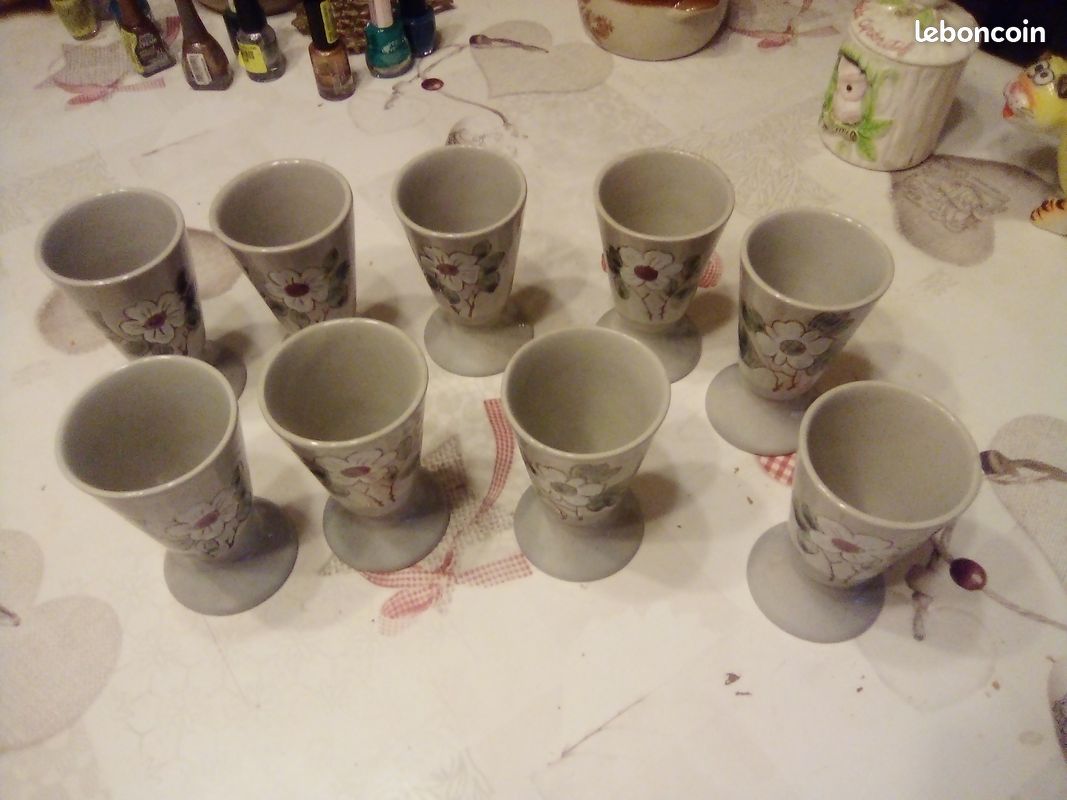 Lot de 9 mazagrans deco fleur (image 3)