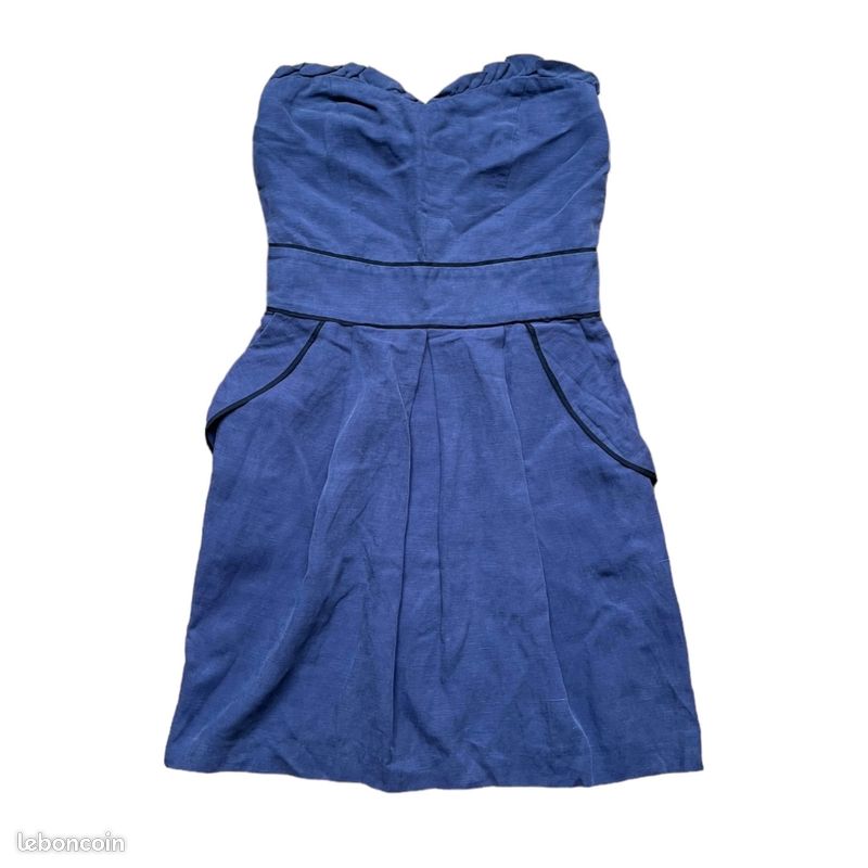 Robe courte S 36 Sandro Bleu Vêtements