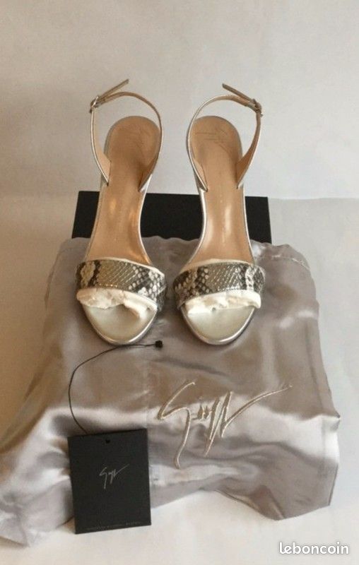 Sandales à talons en 100% cuir et python Giuseppe zanotti Chaussures