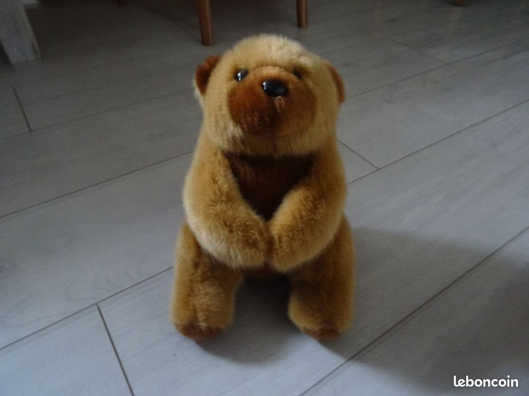 3 OURS PELUCHE état neuf 1 grand ours marionnette 3 1 moyen range pyjama 3 1 petit 2 (image 1)
