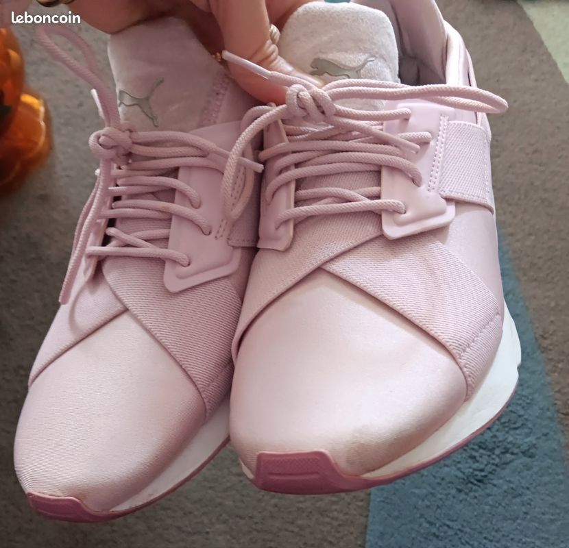 Puma Femme Basket Puma Lacet Satin Baskets Puma Satin Femme Chaussures