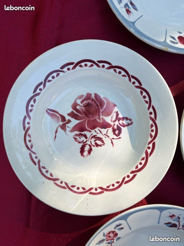 6 assiettes creuses Digoin Sarreguemines (image 4)