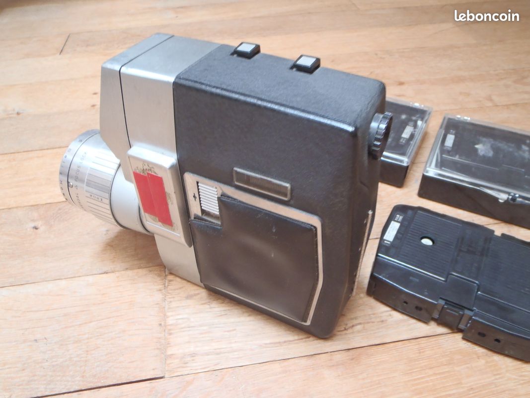 Caméra 8 mm vintage Bell & Howell Autoload 418 B Optronic Eye, 4 cassettes pellicules, boite d'orgine, mode d'emploi d'origine - Collection