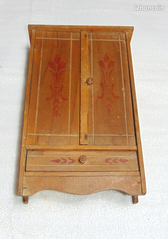 Armoire de maison de poupée, commode miniature. 1:12 1/12 meubles noirs