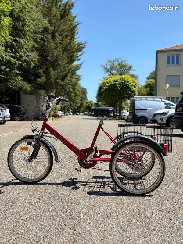 McCoomn Tricycle 3 roues 20 pouces pour adultes et personnes âgées avec siège enfant et panier provisions pour le shopping, les pique-niques, les voyages